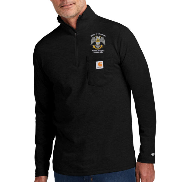 32nd Degree Freemason Embroidered - Force ® 1/4 Zip Long Sleeve T Shirt Thumbnail