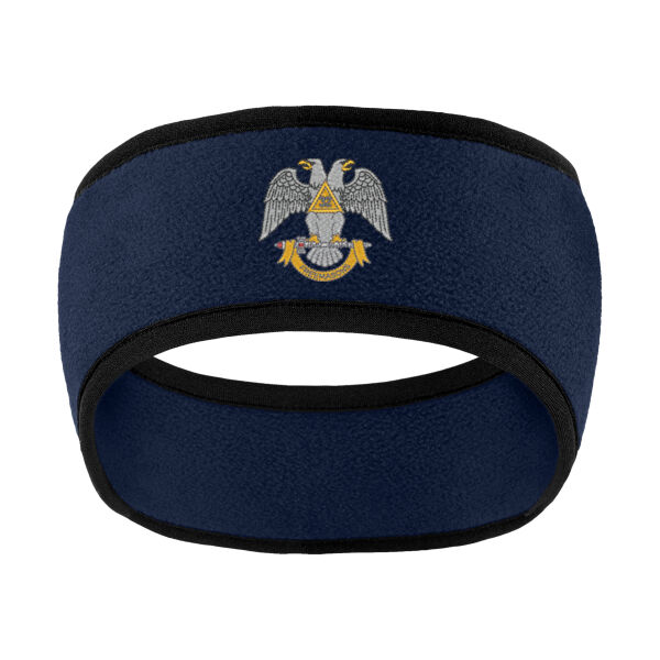 32nd Degree Freemason Embroidered - Two Color Fleece Headband Thumbnail