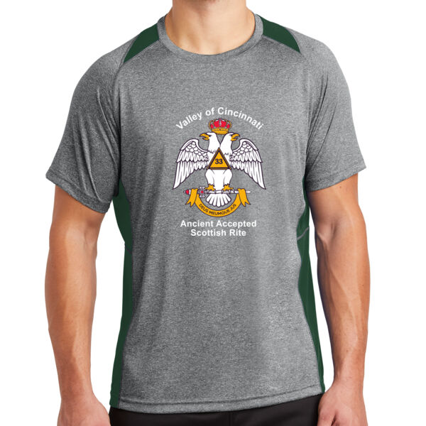 33rd Degree Freemason Printed - Heather Colorblock Contender Tee Thumbnail